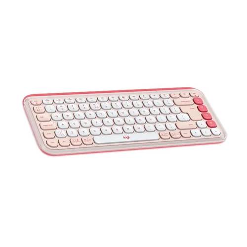 מקלדת אלחוטית בצבע ורוד | LOGITECH POP ICON KEYS
