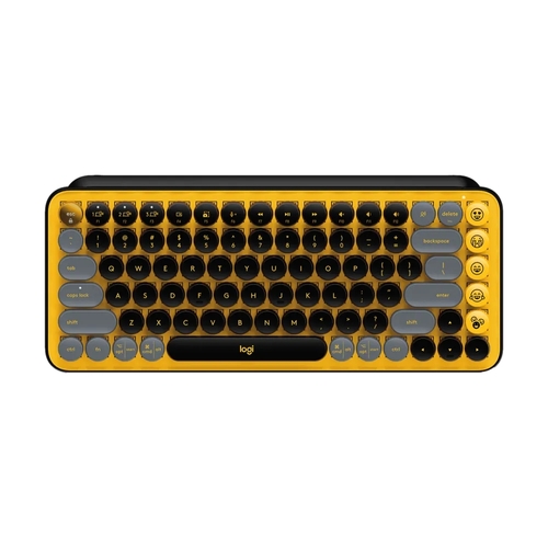 מקלדת מכאנית אלחוטית שחור צהוב | LOGITECH POP KEYS