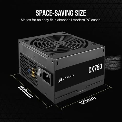 ספק כוח | 750 וואט -CORSAIR CX750 80 PLUS Bronze