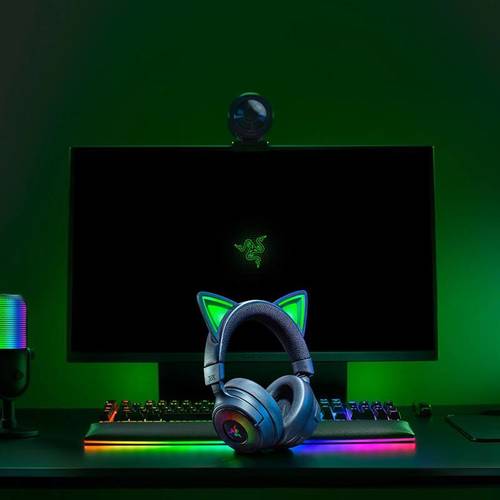 RAZER KRAKEN KITTY V3 – אוזניות גיימינג אלחוטיות שחור