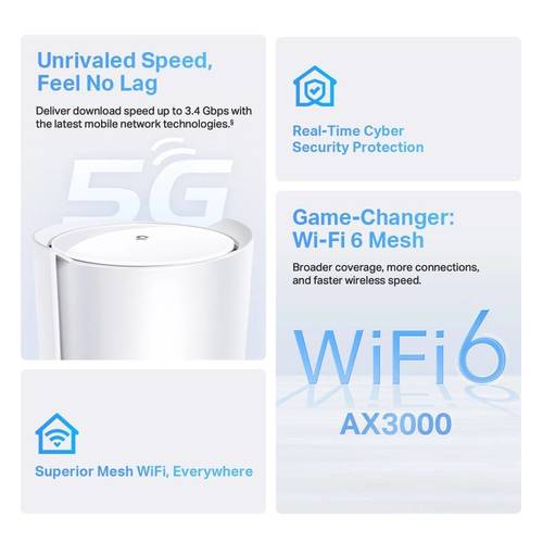 נתב | 5G Mesh מהירות Deco X50-5G AX3000