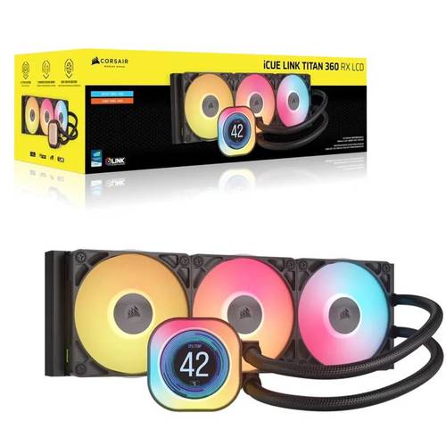 קירור נוזלי למעבד | iCUE LINK TITAN RX 360 | LCD מבית CORSAIR –