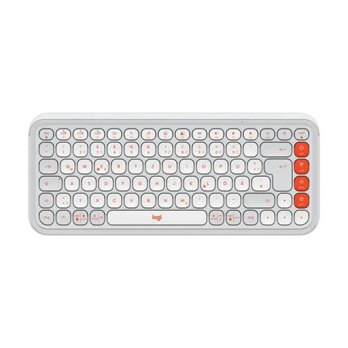 מקלדת אלחוטית בצבע אוף-וויט | LOGITECH POP ICON KEYS
