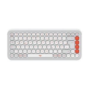 מקלדת אלחוטית בצבע אוף-וויט | LOGITECH POP ICON KEYS