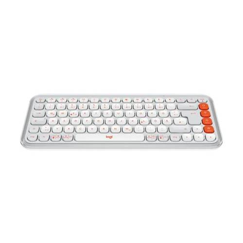 מקלדת אלחוטית בצבע אוף-וויט | LOGITECH POP ICON KEYS