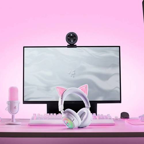 RAZER KRAKEN KITTY V3 – אוזניות גיימינג אלחוטיות לבן