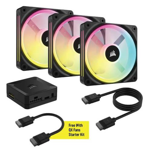 קיט | 3 מאווררים 120 CORSAIR iCUE LINK QX120 RGB Starter kit
