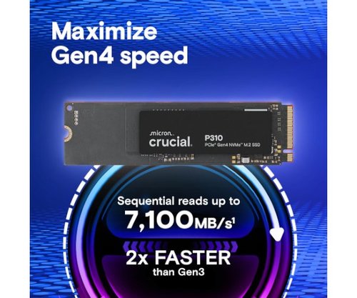 דיסק פנימי | Crucial P310 | 500GB | PCIe | Gen4 | NVMe 2280 | M.2