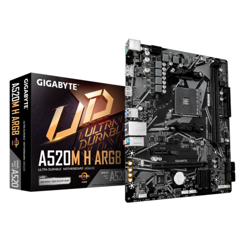 לוח אם | Gigabyte A520M H ARGB | AM4 | DDR4 | Micro-Atx | HDMI | DP
