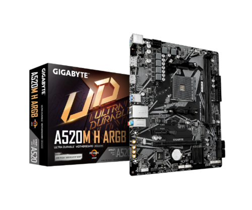 לוח אם | Gigabyte A520M H ARGB | AM4 | DDR4 | Micro-Atx | HDMI | DP