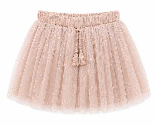 חצאית טול חום מודפס לבנות Minene