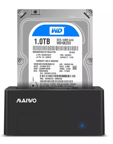 תחנת עגינה לדיסק בודד | 3.5 2.5 MAIVO Single | HDD DOCKING STATION