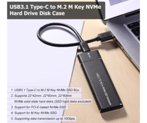 קופסא חיצונית לדיסק | Gold Touch USB3.1 To | M.2 | NVMe Type-C