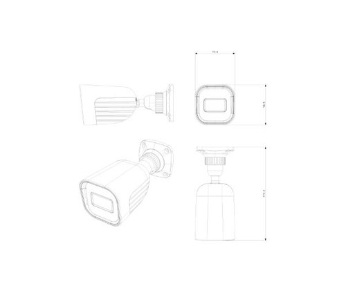 מצלמת צינור | Provision I2-33K0AP AHD | 2.8mm Lens 20m IR IP67