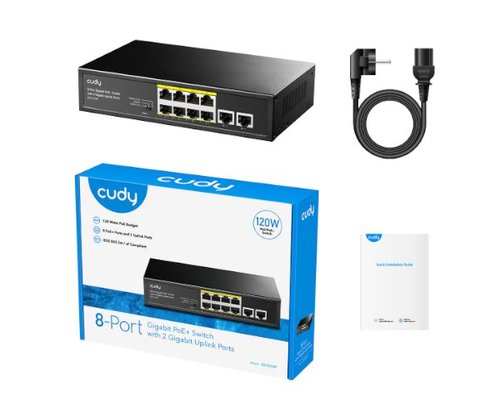 מתג לא מנוהל | Cudy GS1010P 8-Ports Gigabit Unmanaged POE Switch
