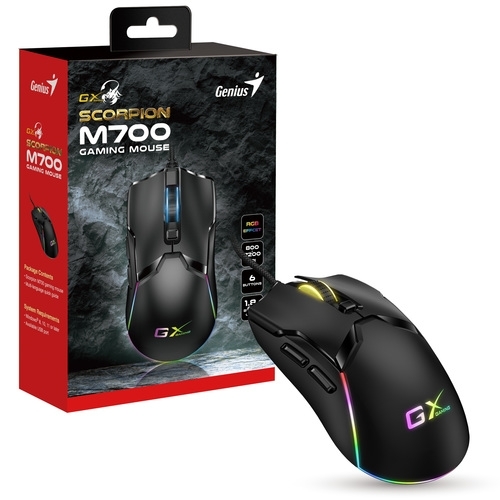 עכבר גיימינג שחור | GENIUS Scorpion M700