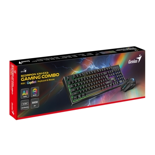 סט מקלדת ועכבר גיימינג | GENIUS SCORPION KM-GX6