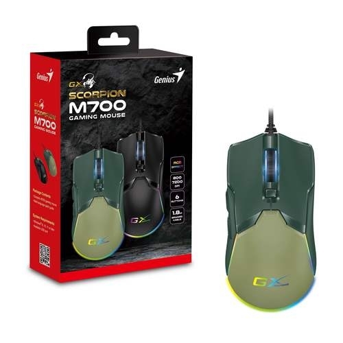 עכבר גיימינג | GENIUS Scorpion M700 ARMY GREEN