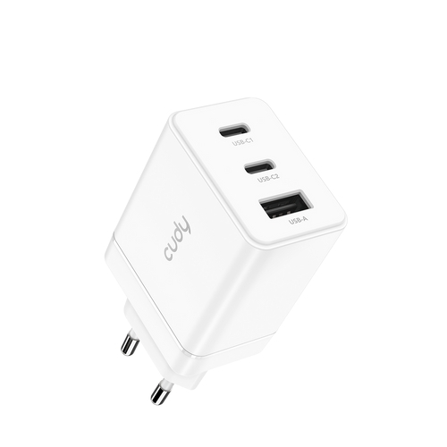 מטען | CUDY 3-Port | 67W | USB-C Charger with EU Plug CH67_EU