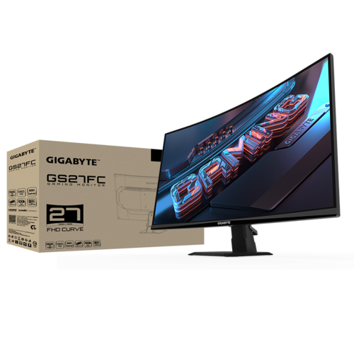 מסך גיימינג קעור | Gigabyte GS27FC | FHD | VA | 1MS | HDR Ready | 180Hz