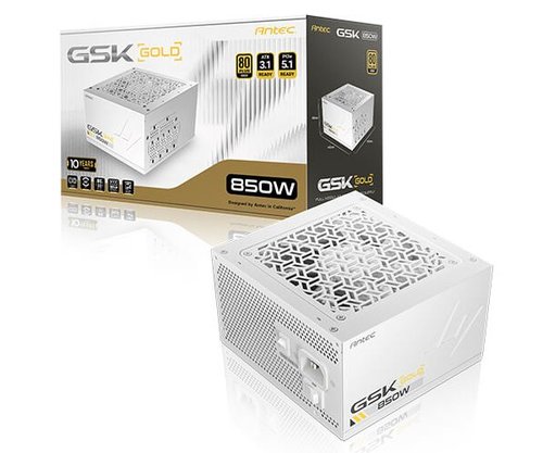 ספק | Antec GSK850 V2 WHITE 80 Plus Gold Modular | ATX 3.1 | PCIE 5.1