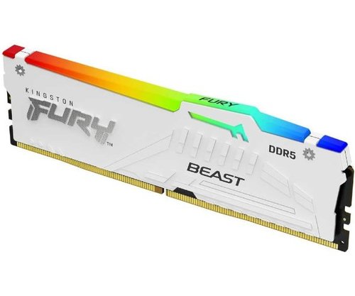 ז.לבן לנייח | DDR5 | 32GB 2x16GB | 6400Mhz C32 Kingston Fury Beast RGB