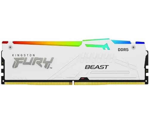 ז.לבן לנייח | DDR5 | 32GB 2x16GB | 6400Mhz C32 Kingston Fury Beast RGB