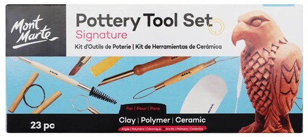 סט כלי פיסול וקרמיקה Mont Marte Pottery Tool Set – ערכת 23 חלקים