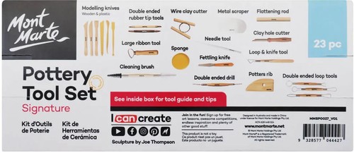 סט כלי פיסול וקרמיקה Mont Marte Pottery Tool Set – ערכת 23 חלקים