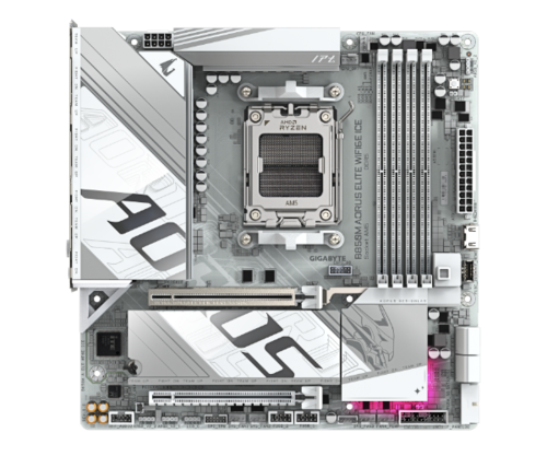 לוח אם | Gigabyte B850M AORUS ELITE WIFI6E ICE M-ATX | DDR5 | AM5 | 2.5GB
