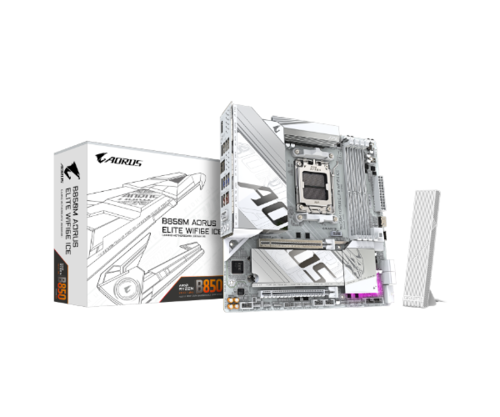 לוח אם | Gigabyte B850M AORUS ELITE WIFI6E ICE M-ATX | DDR5 | AM5 | 2.5GB