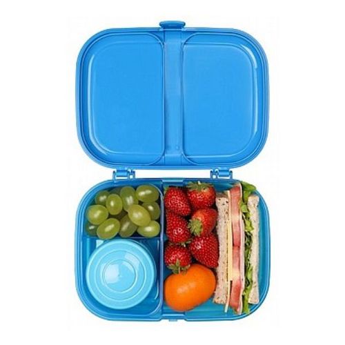 קופסת אוכל מחולקת+ מיכל תוספת 1.1 ליטר SISTEMA