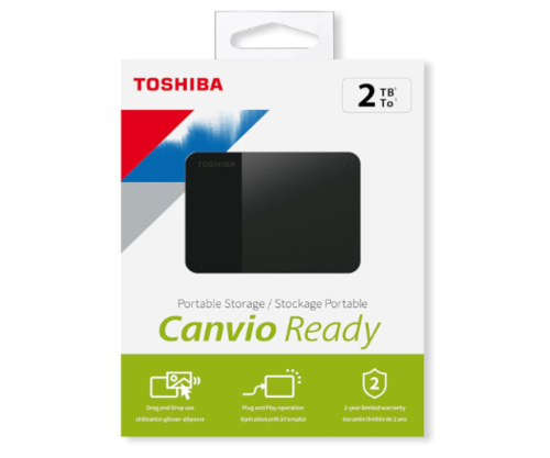 דיסק חיצוני | TOSHIBA Canvio Ready | 2TB 2.5 | USB 3.2