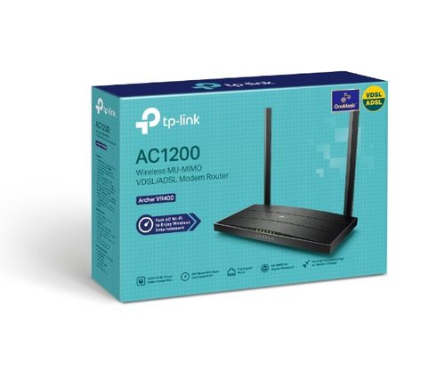נתב | TP-LINK Archer VR400 V3 AC1200 | WiFi VDSL ADSL Modem Router