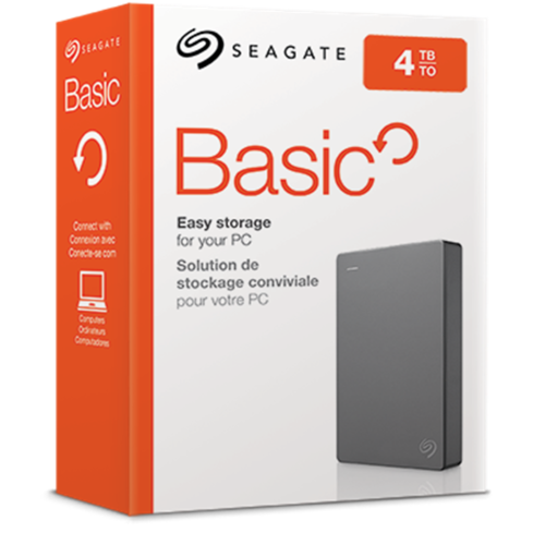 דיסק חיצוני | SEAGATE Basic Portable Drive | 4TB 2.5 | usb 3.0