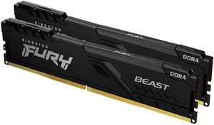 זכרון לנייח | Kingston Fury Beast Black | 32GB 2X16 | 6000MHZ | DDR5 C36