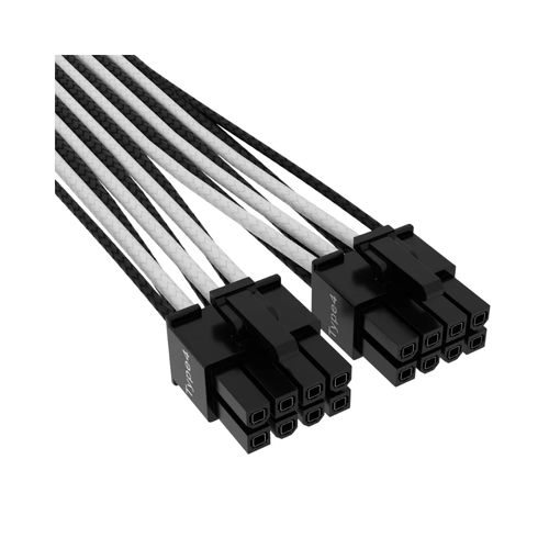 כבל מתח לכרטיס מסך | PCIe Gen 5 12V-2x6 | 600W Type 4 בצבע לבן ש