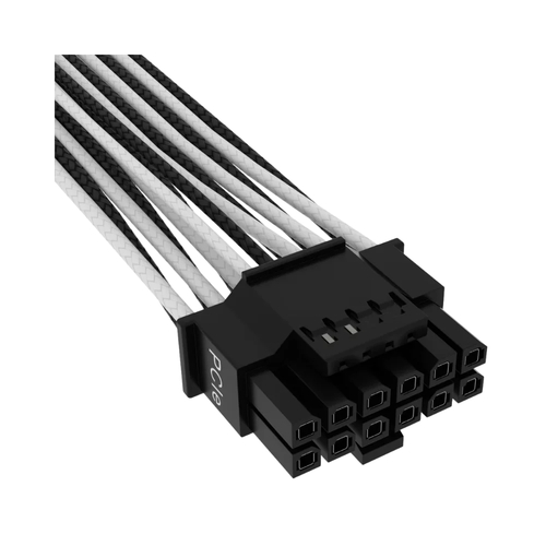 כבל מתח לכרטיס מסך | PCIe Gen 5 12V-2x6 | 600W Type 4 בצבע לבן ש