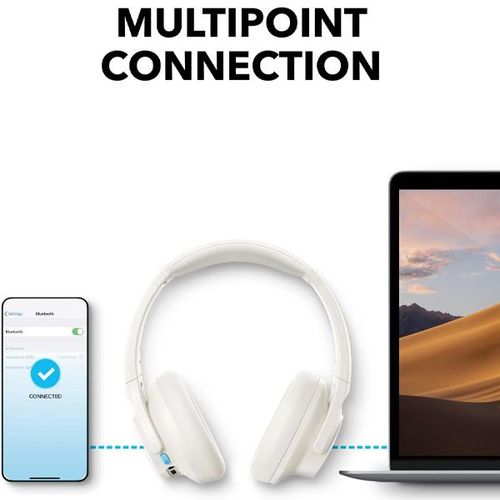 אוזניות קשת soundcore Q11i On-Ear בצבע לבן