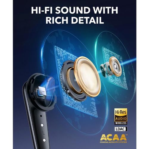אוזניות soundcore Liberty 4 Pro TWS בצבע כסוף