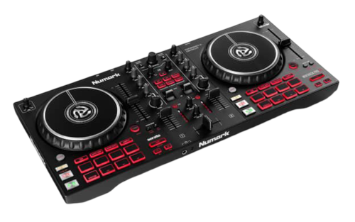 קונטרולר DJ מקצועי Numark Mixtrack Pro FX עם כרטיס קול מובנה וגלגלי Jog גדולים