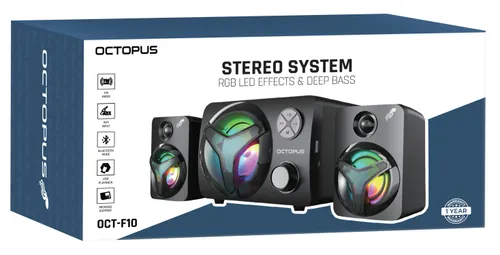 זוג רמקולים גיימינג בלוטות’ למחשב Octopus OCT-F10 