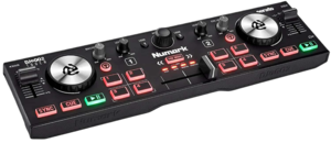 קונטרולר DJ קומפקטי למתחילים Numark DJ2GO2 Touch עם כרטיס קול מובנה