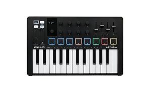 מקלדת שליטה Arturia MiniLab 3 Black – מקלדת MIDI קומפקטית עם 25 קלידים