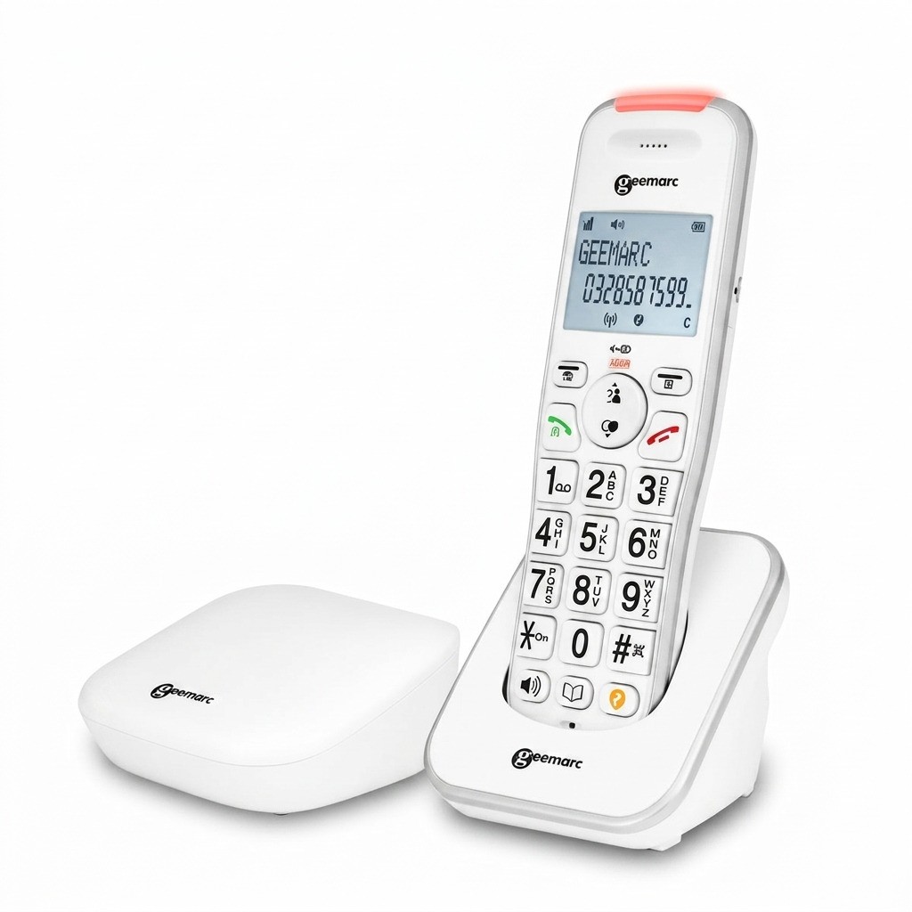 טלפון אלחוטי מוגבר עם בסיס חכם Geemarc Liberty 200