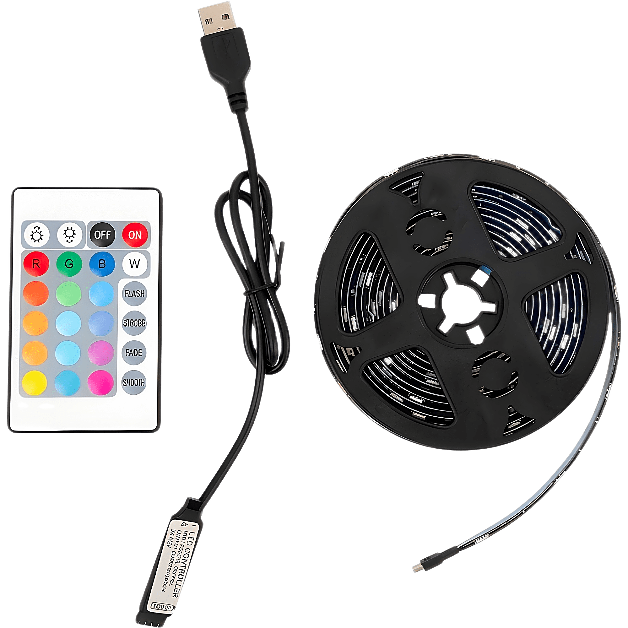 פס לד 5 מטר לטלוויזיה RGB + שלט