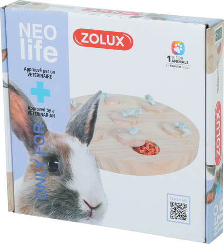 זולוקס מגש חטיפים מעץ NLIFE לארנבים NLIFE WOOD TREAT TRAY RAB