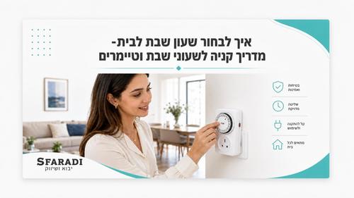 איך לבחור שעון שבת לבית – מדריך קנייה לשעוני שבת וטיימרים
