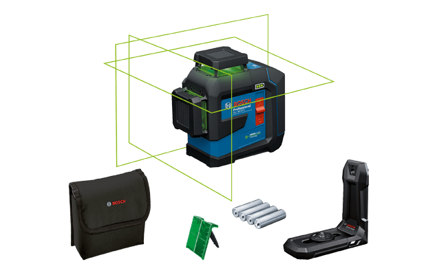 פלס לייזר צלב ירוק BOSCH GLL 80-33G 
