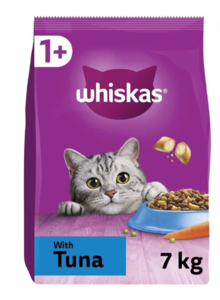 מזון לחתול בוגר ויסקס טונה 7 ק"ג whiskas
